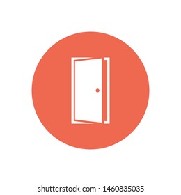 A door vector icon . Simple isolated sign . The symbol of an opportunity . Vector illustration .