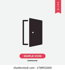 Door vector icon, simple sign for web site and mobile app.