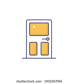 Ilustración de estilo de icono vectorial de puerta. Archivo EPS 10