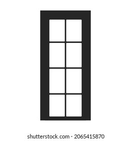 Door vector icon.Black vector icon isolated on white background door .