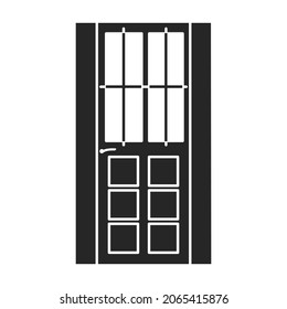 Tor-Vektorsymbol.Schwarz-Vektorsymbol einzeln auf weißem Hintergrund .