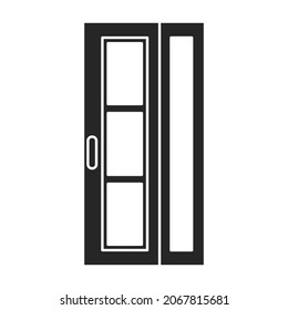Door vector icon.Black vector icon isolated on white background door .