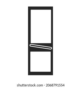 Door vector icon.Black vector icon isolated on white background door .