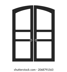 Door vector icon.Black vector icon isolated on white background door .
