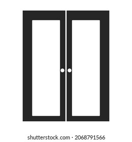 Door vector icon.Black vector icon isolated on white background door .