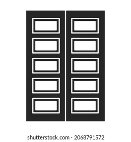 Door vector icon.Black vector icon isolated on white background door .