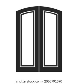 Door vector icon.Black vector icon isolated on white background door .