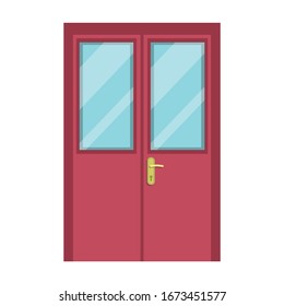 Door vector icon.Cartoon vector icon isolated on white background door .