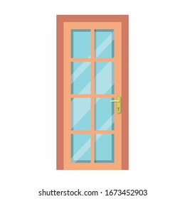 Door vector icon.Cartoon vector icon isolated on white background door .