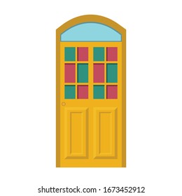 Door vector icon.Cartoon vector icon isolated on white background door .