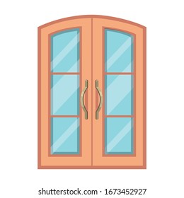 Door vector icon.Cartoon vector icon isolated on white background door .