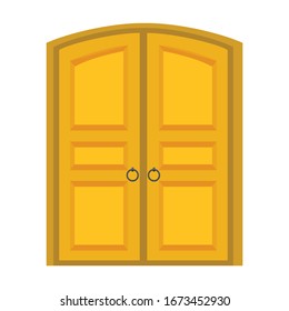 Door vector icon.Cartoon vector icon isolated on white background door .