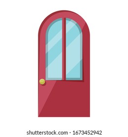 Door vector icon.Cartoon vector icon isolated on white background door .