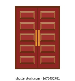 Door vector icon.Cartoon vector icon isolated on white background door .