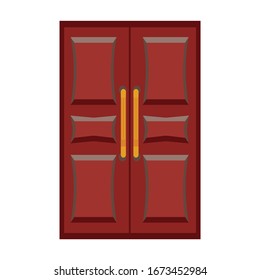 Door vector icon.Cartoon vector icon isolated on white background door .