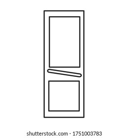 Door vector icon.Line vector icon isolated on white background door .