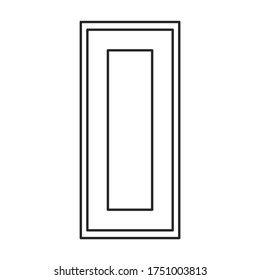 Door vector icon.Line vector icon isolated on white background door .