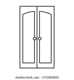 Tor-Vektorsymbol.Line-Vektorsymbol einzeln auf weißem Hintergrund .
