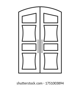 Tor-Vektorsymbol.Line-Vektorsymbol einzeln auf weißem Hintergrund .