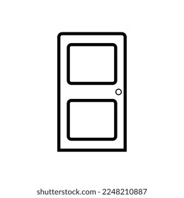 Door vector illustration. Door cartoon. Door hand draw isolated.