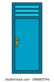 door vector illustration,
isolated on white background.top view