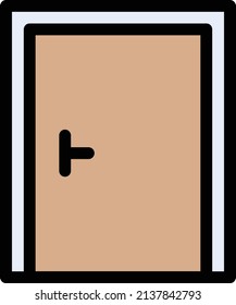 ilustración vectorial de puerta aislada en un fondo transparente. iconos vectoriales de glifo para el concepto o gráficos web.
