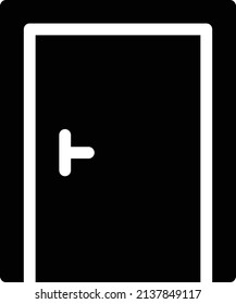 door vector illustration isolated on a transparent background. glyph vector icons for concept or web graphics.