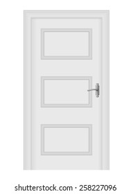 Door. Vector Illustration isolated  on white background.