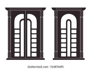 Door vector illustration. Isolated door on white background