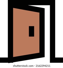 Ilustración del vector de puerta en un fondo transparente.Símbolos de calidad premium.Iconos vectores de trazo para el diseño de concepto y gráfico.