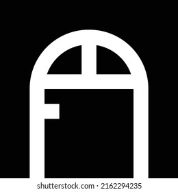 ilustración del vector de la puerta en un fondo transparente. Símbolos de calidad superior. Iconos vectoriales de glifos para diseño de conceptos y gráficos.