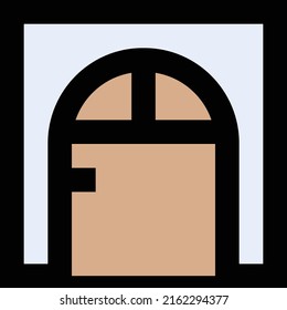 Door Vector illustration on a transparent background.Premium quality symmbols.Stroke vector icons for concept and graphic design.