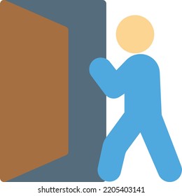 door Vector illustration on a transparent background. Premium quality symmbols. Line Color vector icons for concept and graphic design.