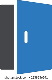 Ilustración del vector de puerta sobre un fondo transparente. Símbolos de calidad superior. Iconos vectoriales de glifos para diseño de conceptos y gráficos.