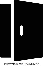 Ilustración del vector de puerta sobre un fondo transparente. Símbolos de calidad superior. Iconos vectoriales de glifos para diseño de conceptos y gráficos.