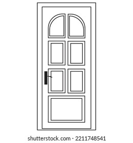 
Door vector line art eps.