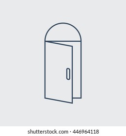 Door Vector Line Icon. Eps.-10.