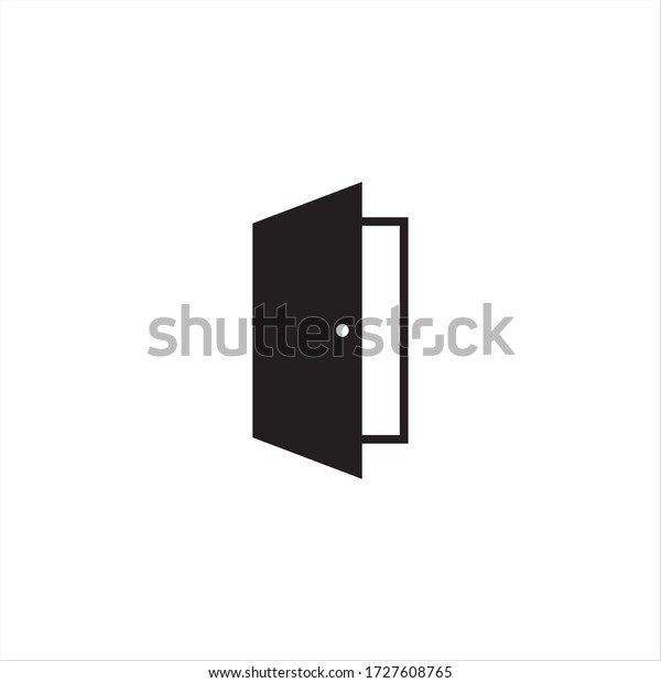 Door Vector Logo Design Black Door Stock Vector (Royalty Free) 1727608765