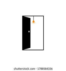ilustración de diseño de icono de vector de puerta
