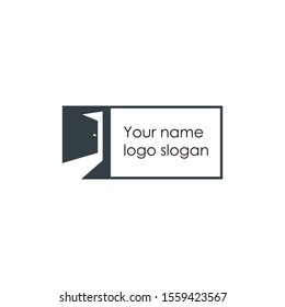 door vector logo modern abstract concept