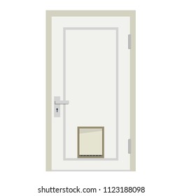 Door vector. door for pet vector. free space for text. wallpaper. background.