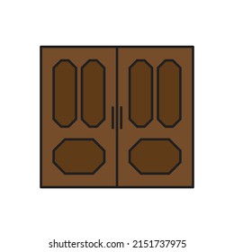 vector de puerta para presentación de iconos de símbolo del sitio web