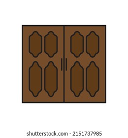 vector de puerta para presentación de iconos de símbolo del sitio web