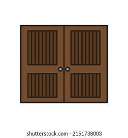 vector de puerta para presentación de iconos de símbolo del sitio web
