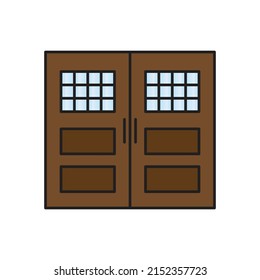 vector de puerta para presentación de iconos de símbolo del sitio web