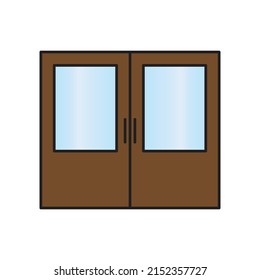 vector de puerta para presentación de iconos de símbolo del sitio web