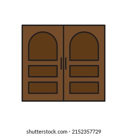 vector de puerta para presentación de iconos de símbolo del sitio web