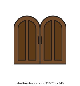 vector de puerta para presentación de iconos de símbolo del sitio web