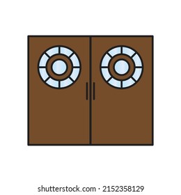 vector de puerta para presentación de iconos de símbolo del sitio web