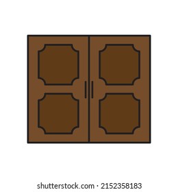 vector de puerta para presentación de iconos de símbolo del sitio web
